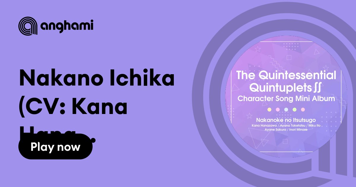 Gotoubun no Hanayome The Quintessential Quintuplets 2 Character Song Mini  Album